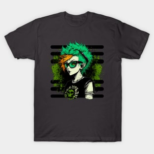 Industrial Punk Emo Nu Goth Girl Biohazard T-Shirt